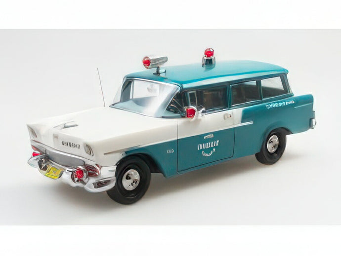 【予約】2025年発売予定CHEVROLET - 150 HANDYMAN POLICE 1956 - TORQUOISE WHITE/ESVAL 1/43ミニカー