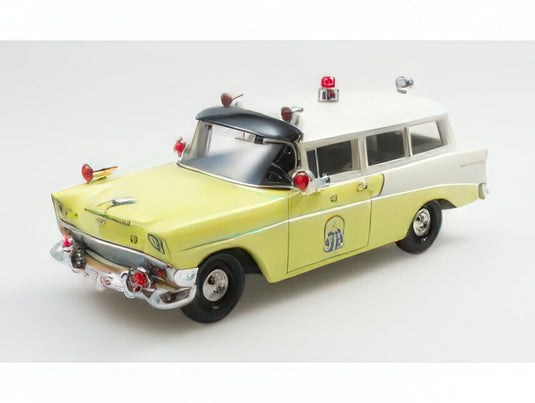 【予約】2025年発売予定CHEVROLET - 210 HANDYMAN POLICE 1956 - YELLOW WHITE BLACK/ESVAL 1/43ミニカー