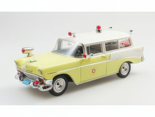 【予約】2025年発売予定CHEVROLET - 210 HANDYMAN AMBULANCE 1956 - WHITE YELLOW/ESVAL 1/43ミニカー