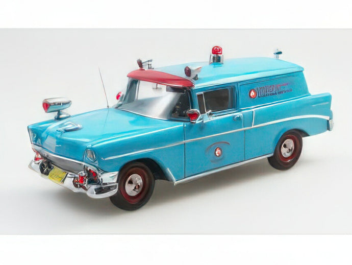 【予約】2025年発売予定CHEVROLET - 150 VAN AMBULANCE 1956 - BLUE RED/ESVAL 1/43ミニカー