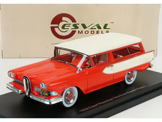 Edsel Roundup 2ドア ステーションワゴン 1958 /レッドホワイト// ESVAL 1/43 ミニカー