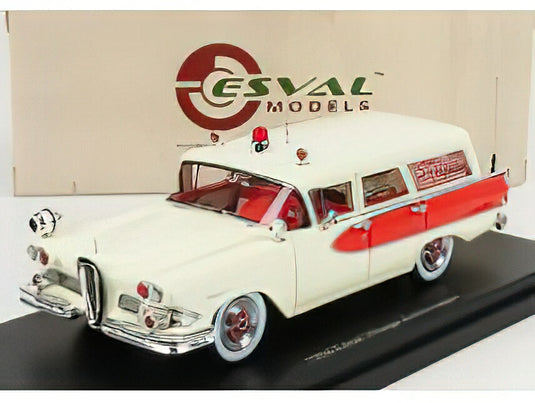 【予約】10-12月以降発売予定EDSEL VILLAGER AMBLEWAGON AMBULANCE 1958 RED WHITE/ESVAL 1/43ミニカー