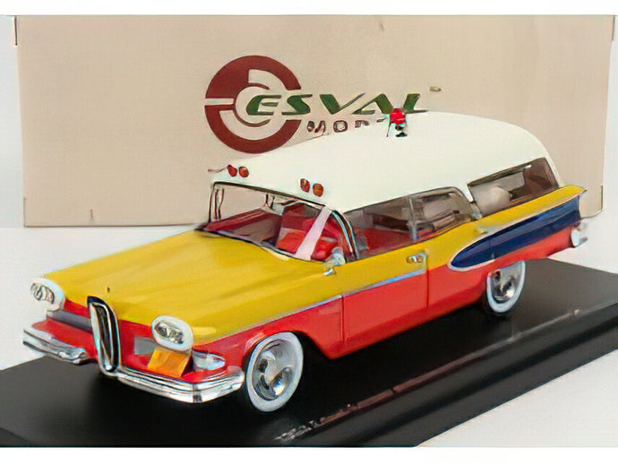 【予約】10-12月以降発売予定EDSEL CORSAIR MEMPHIAN COACHWORK CO. AMBULANCE 1958 RED YELLOW BLUE WHITE/ESVAL 1/43ミニカー