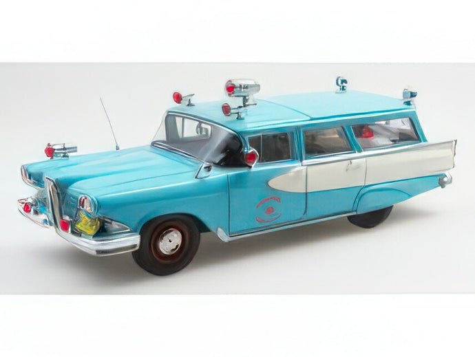 【予約】2025年発売予定EDSEL - VILLAGER AMBULANCE 1958 - LIGHT BLUE WHITE/ESVAL 1/43ミニカー
