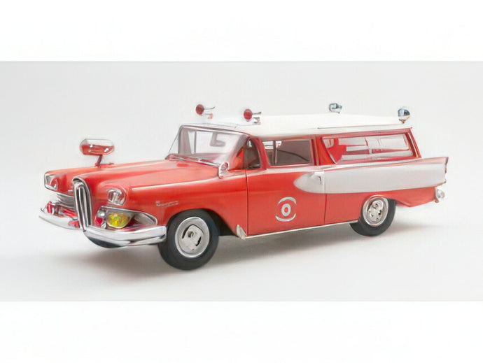【予約】2025年発売予定EDSEL - ROUNDUP SW STATION WAGON AMBULANCE 1958 - RED WHITE/ESVAL 1/43ミニカー