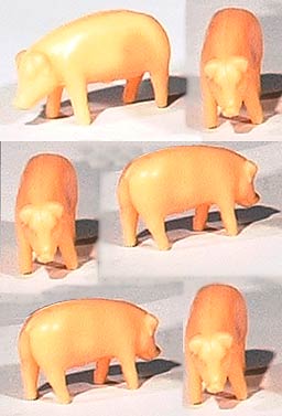 豚 ピンク 25個入 フィギュア ジオラマ 模型 動物 / ERTL 1/64 フィギュア