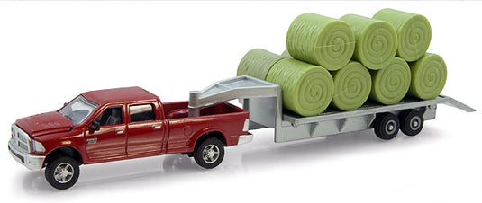 Caseラム ピックアップトラック トレーラーセット 働く車 模型 ダイキャスト / ERTL 1/64 農機