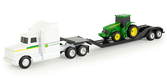 John Deereジョンディア トレーラー付 ホワイト 農業機械 トラック 模型 / ERTL 1/64 農機