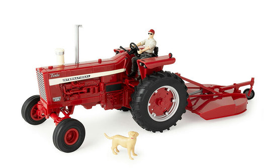 International Harvest 1256 トラクター、モア、フィギュアセット ビッグファームシリーズ  / ERTL 1/16 農業機械模型