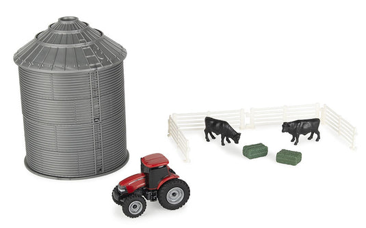 Case IHケース IH 牧場 プレイセット トラクター 穀物庫 農業玩具 模型 / ERTL 1/64 農機