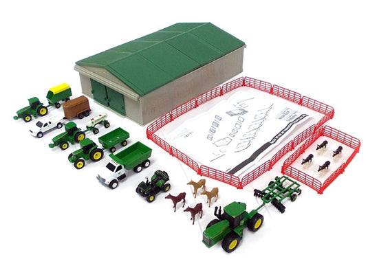 John Deere 70ピース ファームプレイセット TBEK46276 農機 模型 / ERTL 1/64