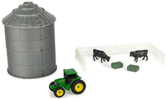 John Deereジョンディア ミニ トラクター 10点 プレイセット 農業玩具 / ERTL 1/64 農機