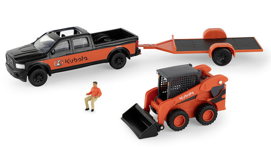 Kubotaクボタ Skid Steer Loaderスキッドステアローダー and Truck with Trailerトレーラー / ERTL 1/32 模型