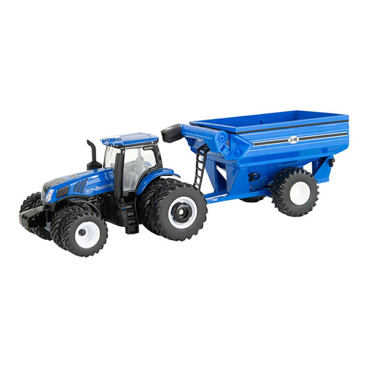 New Hollandニューホランド T8.385 with Grain Cart in Blue / ERTL 1/64 模型