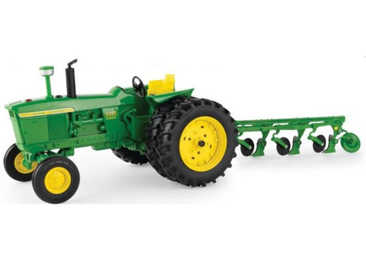 John Deereジョンディア 4010 トラクター 4連プラウ付き グリーン / ERTL 1/16 農機 模型