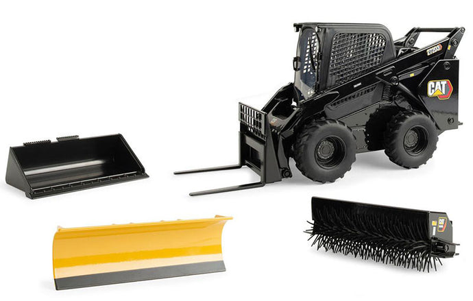 Caterpillar 272D3 ホイールスキッドステアローダー ブラック アクセサリー付き ホイールローダ / ERTL 1/16 建設機械模型 工事車両