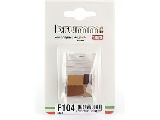アクセサリー SET 4X VALIGIE + PORTAPACCHI SUITCASES + RACK 2 TONE BROWN/BRUMM 1/43ミニカー