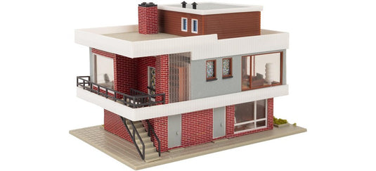 HOゲージ 鉄道模型 Faller Modern house with a flat roof kit