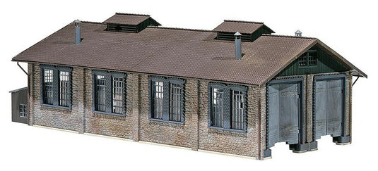 HOゲージ 鉄道模型 Faller ファラー 2線式機関庫 Era I Two stall engine shed Period I