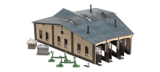 HOゲージ 鉄道模型 Faller ファラー 扇形機関庫 駆動部品付 Era II Roundhouse with drive components Period II