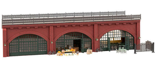 HOゲージ 鉄道模型 Faller ファラー ショップ付きアーケード 内装付 Arcades with shops and interior equipment