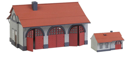 HOゲージ 鉄道模型 ストラクチャー Faller ファーラー Fire brigade engine house Period II