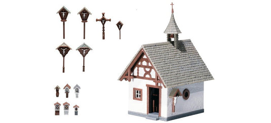 HOゲージ 鉄道模型ストラクチャー Faller Chapel with wayside crosses