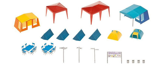 HOゲージ 鉄道模型ストラクチャー Faller Set of camping tents