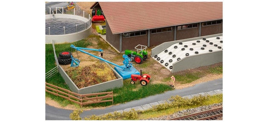 HOゲージ 鉄道模型ストラクチャー Faller フェラー クレーン付サイロと堆肥場 Silo and dung heap with crane