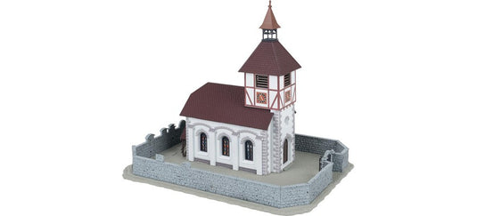 HOゲージ 鉄道模型 Faller 墓地付き村の教会 Village church with churchyard