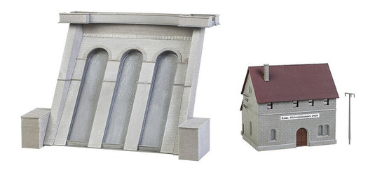 HOゲージ 鉄道模型 ファーラー Faller ダムのある発電所 Power station with dam