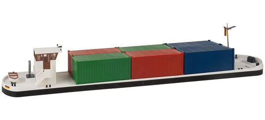 HOゲージ 鉄道模型 Faller River freighter with containers コンテナ船