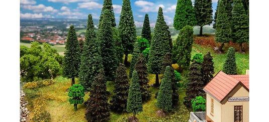 鉄道模型アクセサリー Faller 30 Mixed forest trees, assorted for H0 & TT