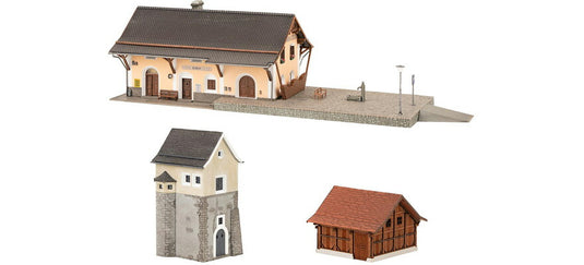HOゲージ 鉄道模型 Faller ファーラー シュシュ駅セット キット Susch station set kit