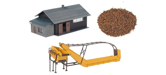 HOゲージ 鉄道模型 Faller コンベアベルト付き倉庫 Monthly model June Storage shed with conveyor belt