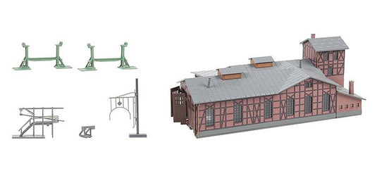 Nゲージ 鉄道模型 ストラクチャー Faller ファーラー Depot set engine shed Period II