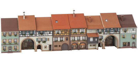 Nゲージ 鉄道模型 Faller ファーラー 旧市街のレリーフハウス 6軒 6 relief houses old town