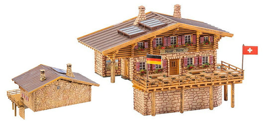 Nゲージ 鉄道模型 Faller ファラー モーザー ヒュッテ アルプス小屋 98 x 69 x 68 mm Moser-Huette Alpine hut