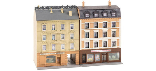 Nゲージ 鉄道模型 Faller ファラー 薬局付アパート Apartment buildings with pharmacy and delicatessen shop