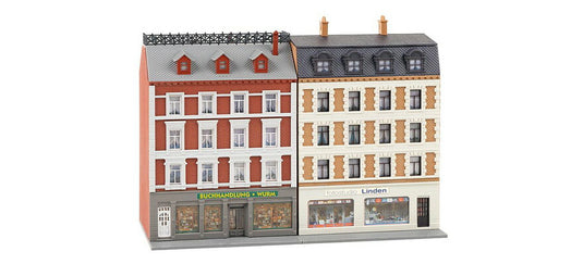 Nゲージ 鉄道模型 Faller ファーラー 店舗付改装済タウンハウス2軒 2 Renovated town houses with shops