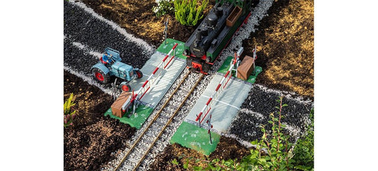 Gゲージ 鉄道模型 Faller 駆動装置付踏切キット Railway barrier with drive kit