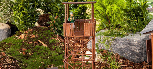 Gゲージ 鉄道模型 Faller ファーラー Hunter's high seat with manger 狩猟用高座・飼い葉桶