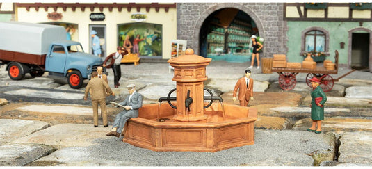 Gゲージ 鉄道模型 Faller ファラー Market fountain hand painted functional model kit DC