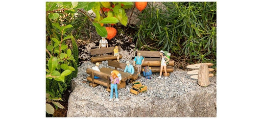 Gゲージ 鉄道模型ストラクチャー Faller Rustic wooden benches and tables