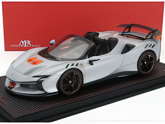 FERRARI  SF90 XX STRADALE SPIDER 2024  BIANCO ARTICO  WHITE MET ORANGE BLACK/MR Collection 1/18ミニカー