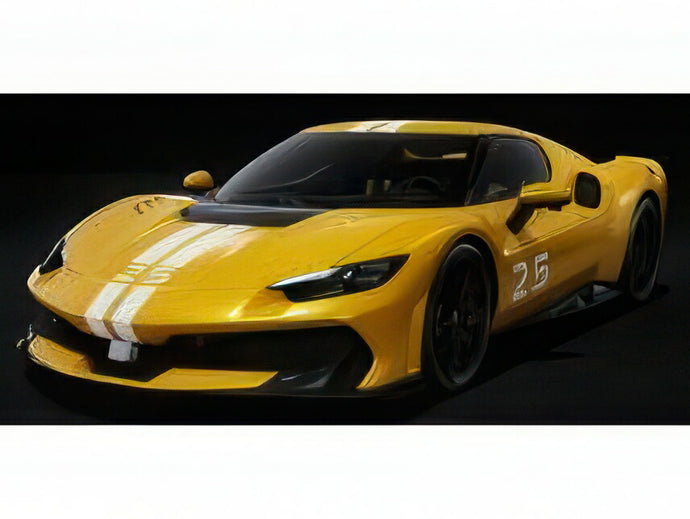 【予約】12月以降発売予定FERRARI 296 スペチアーレ N 25 2025 ジャッロトリストラート イエロー ホワイト/ MR-MODELS 1/18 ミニカー