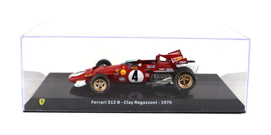 Ferrariフェラーリ F1 312B N 4 1970 CLAY REGAZZONI RED WHITE LE-GRANDI-FERRARI-F1 COLLECTION / EDICOLA 1/24 ミニカー