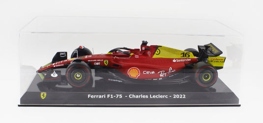Ferrariフェラーリ F1 75 N 16 POLE 2nd MONZA GP 2022 CHARLES LECLERC RED YELLOW LE-GRANDI-FERRARI-F1 COLLECTION / EDICOLA 1/24 ミニカー