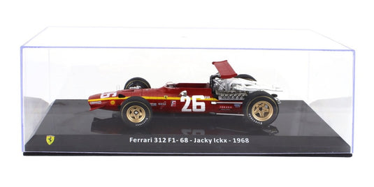 Ferrariフェラーリ F1 312 F1 68 N 26 1968 JACKY ICKX RED WHITE LE-GRANDI-FERRARI-F1 COLLECTION / EDICOLA 1/24 ミニカー