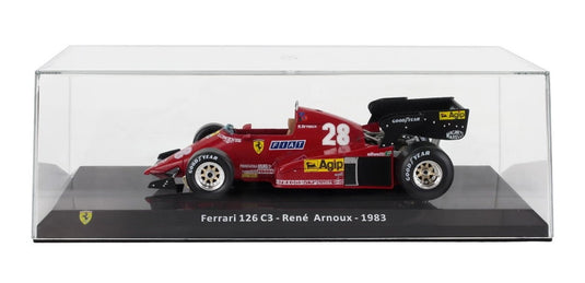 Ferrariフェラーリ F1 126C3 N 28 1983 ルネアルヌー レッド LE-GRANDI-FERRARI-F1 COLLECTION / EDICOLA 1/24 ミニカー